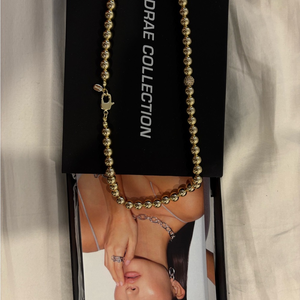 DRAE collection Gold Beaded Necklace